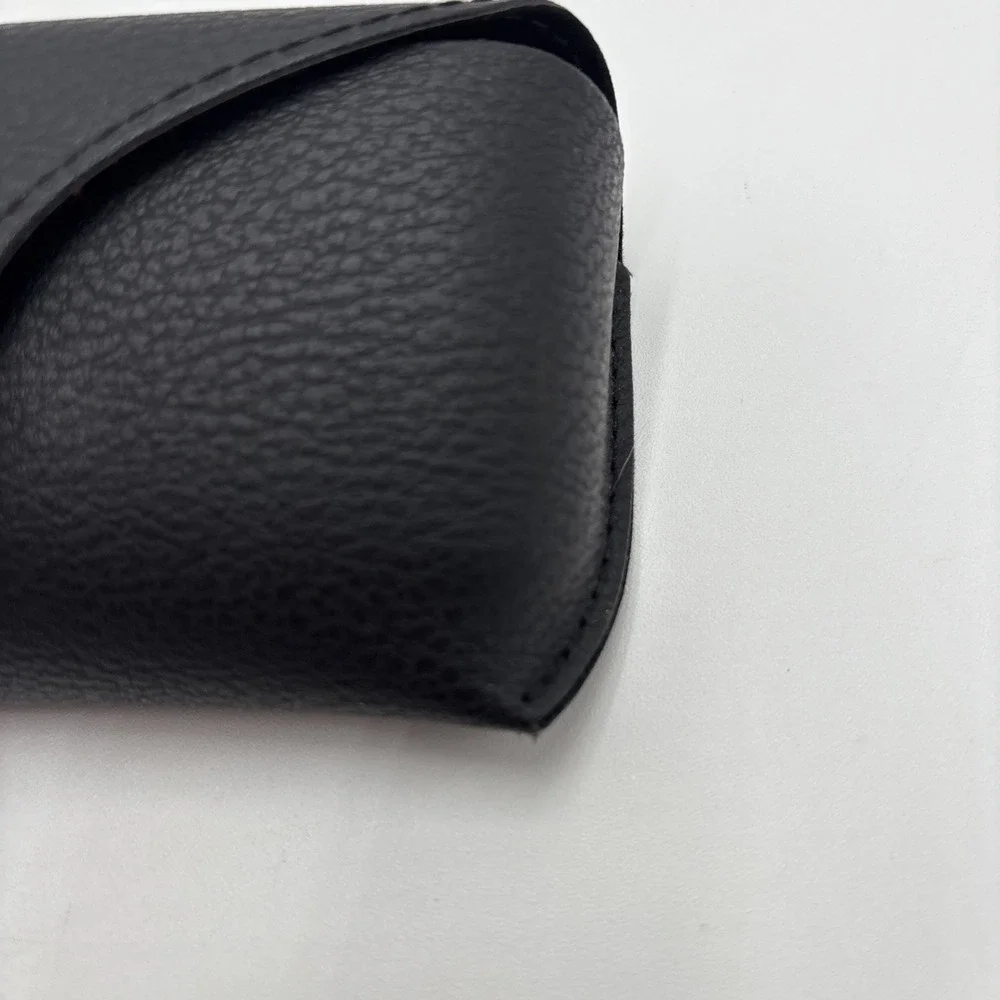 Ray Ban Sunglass Case Black Soft Shell Button Closure Cleaning Cloth Paper Work‎